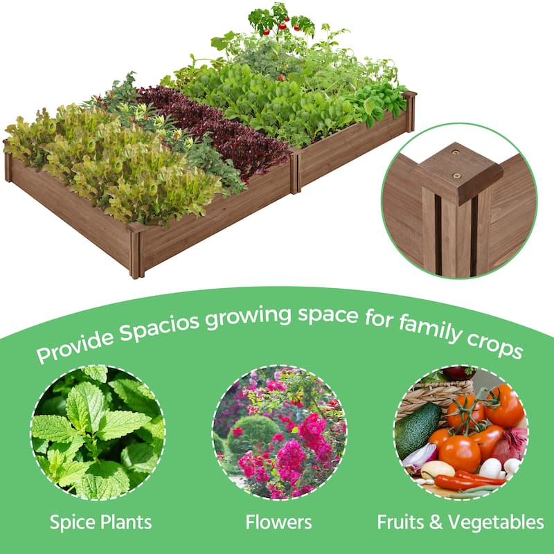 Yaheetech Wooden Raised Garden Bed Greenhouse Planter
