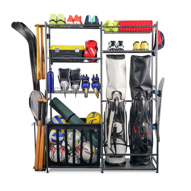 Sports Equipment, Garage Rack, Golf Storage, Garage Organizer - Black