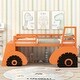 preview thumbnail 3 of 7, Safety Guaranteed Pine Wood+MDF Twin Size Forklift Car-Shaped Loft Bed with Storage Shelves.