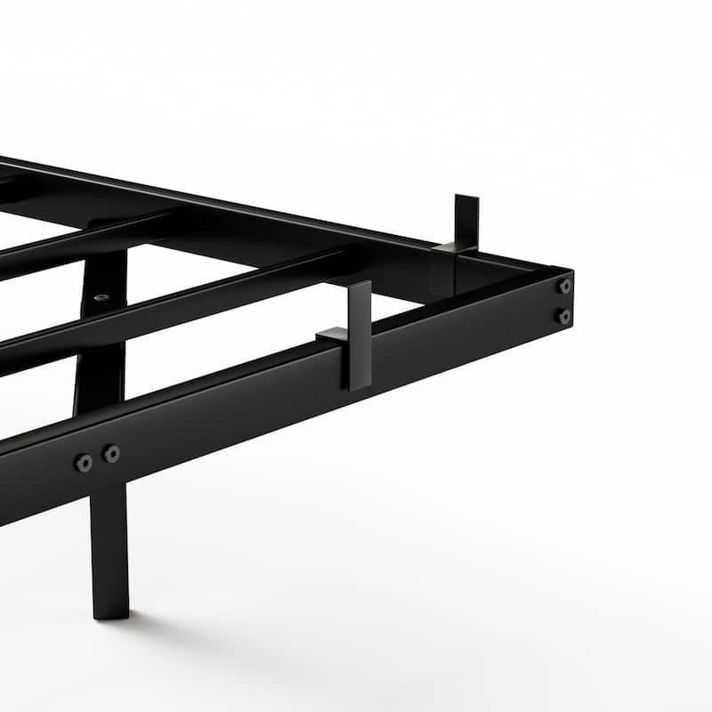 Floating Bed Frame with LED Lights & Charging Station