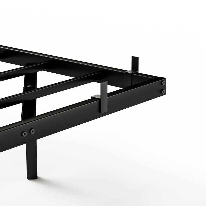 Floating Metal Platform Bed with LED & Charging Station