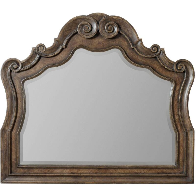 Hooker Furniture Rhapsody 50" X 44" Scroll Carved European Styled Wall - Rustic Walnut