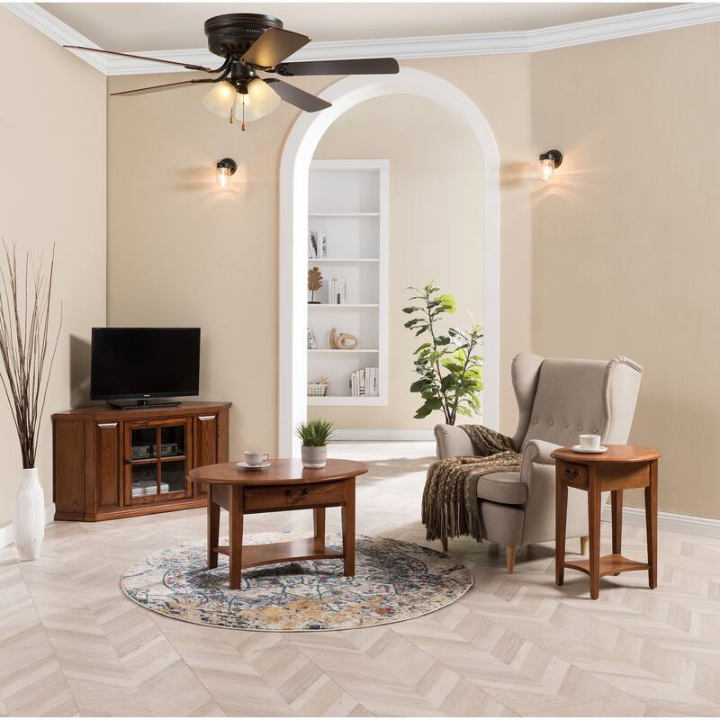 Design House 157388-ORB Millbridge 52-Inch Traditional 3-Speed 5-Blade LED Indoor Hugger/Low Profile Ceiling Fan