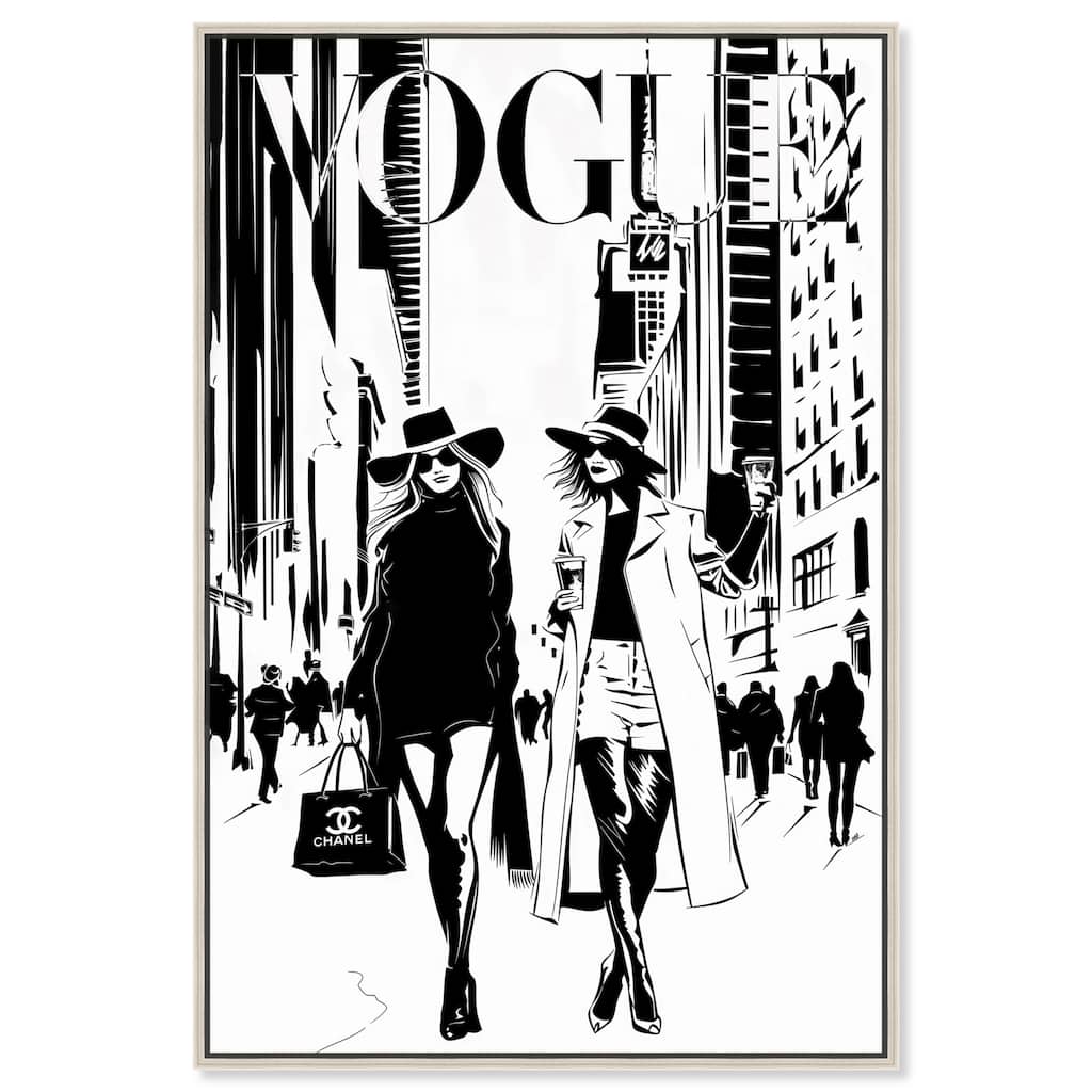 Shopping Gals Cover Canvas by Art Remedy