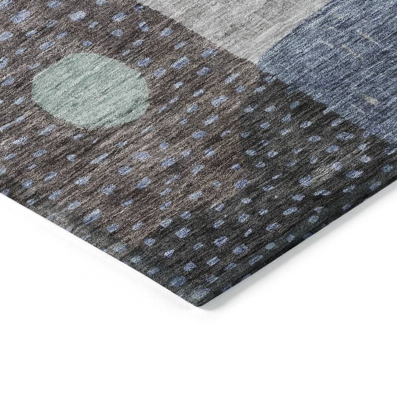 HomeRoots Geometric Transitional Rectangle Outdoor Rug
