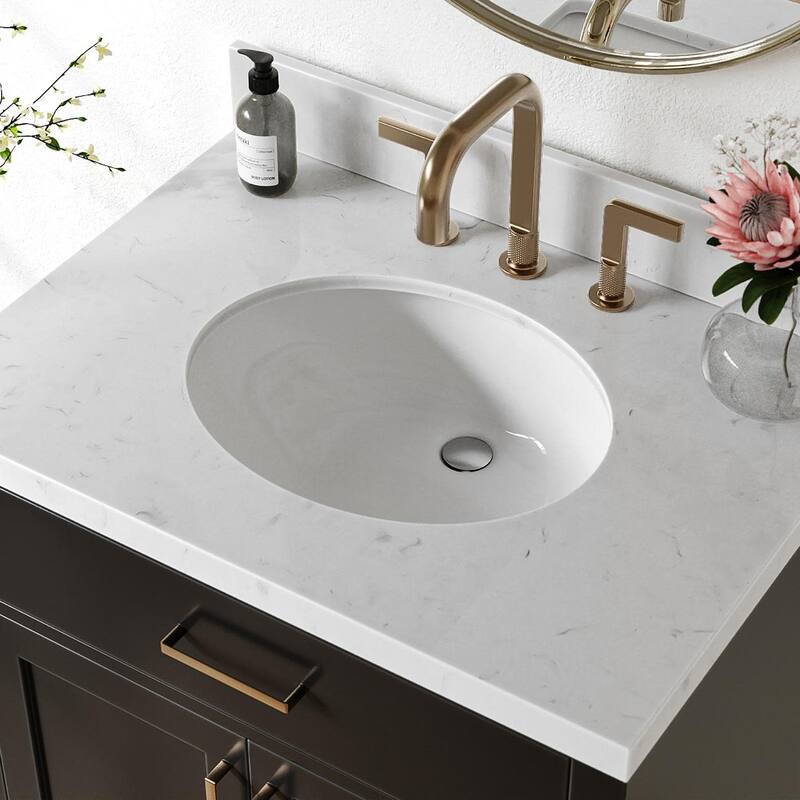 Ariel T030SCQOVO Hepburn 30" Free Standing Single Oval Basin Vanity