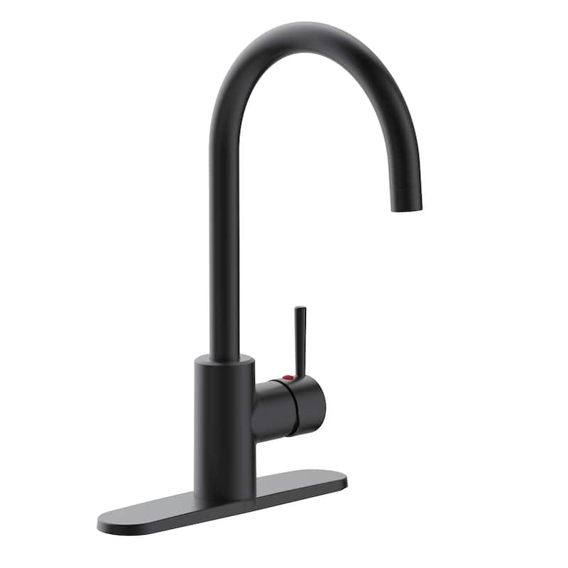 Design House 595678 Eastport II 1.8 GPM Single Hole Kitchen Faucet - Matte Black