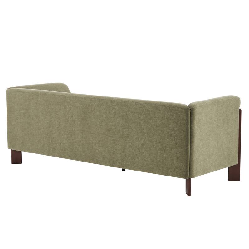 Christopher Knight Home Aurelian Birch Upholstered Tuxedo Sofa with Solid Wood Legs