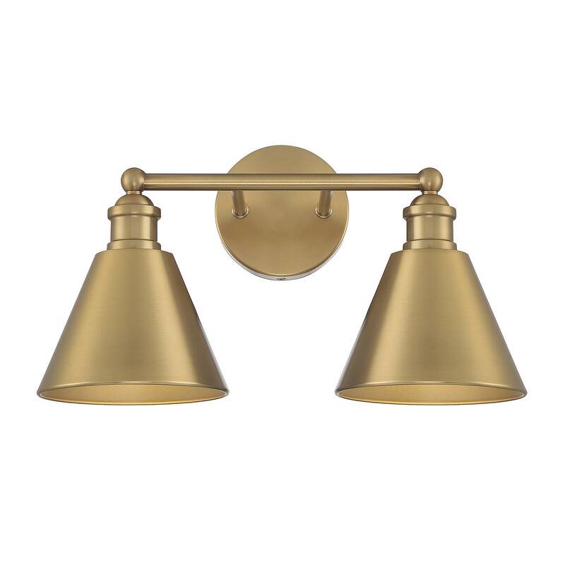 Meridian M80063 2 Light 17" Wide Bathroom Vanity Light - Natural Brass