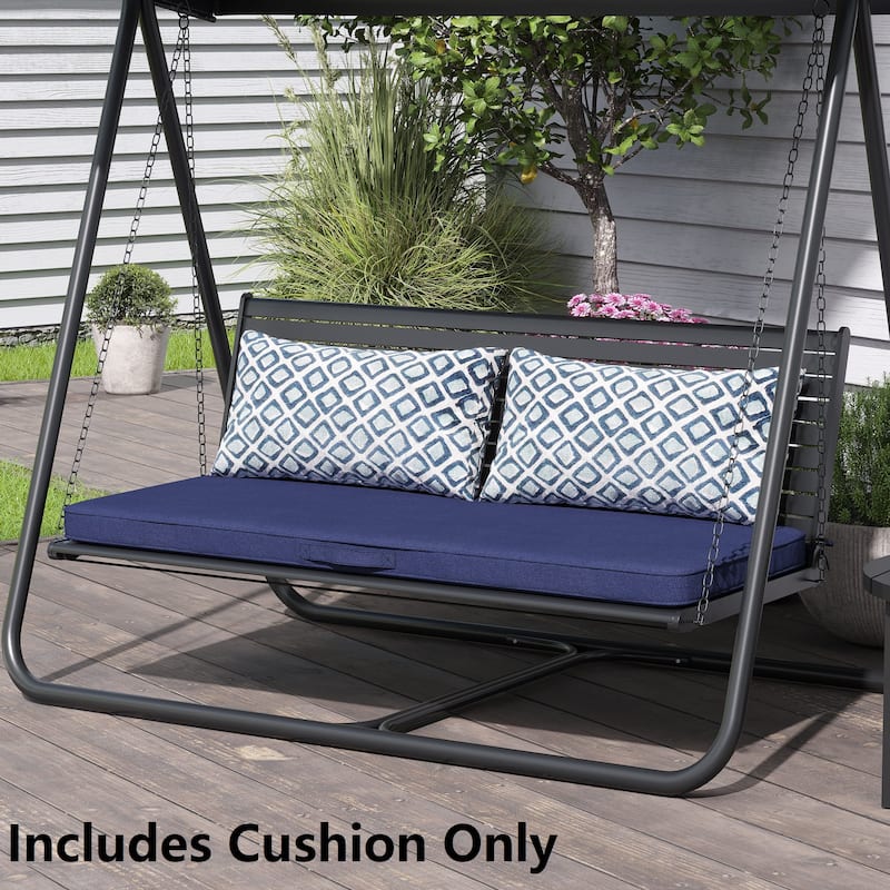 Outdoor Settee Bench Seat Cushion Patio Swing Cushion Loveseat Cushion - 36 - inch width - 1-piece, Navy Blue