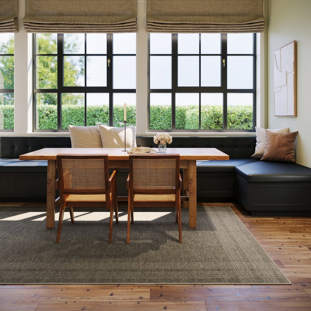 Nate Berkus Bedford Soft Plaid Washable Area Rug