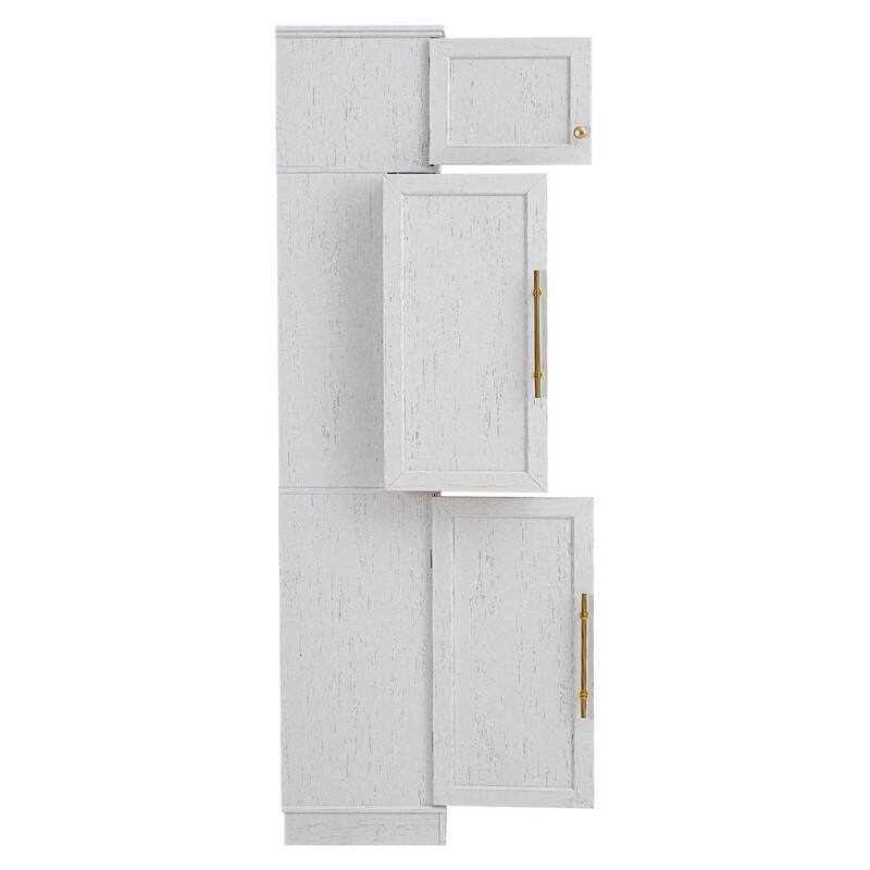 Farmhouse 78.2" Tall Kitchen Pantry Cabinet with Door Shelves, Adjustable Shelves and Hidden Drawer