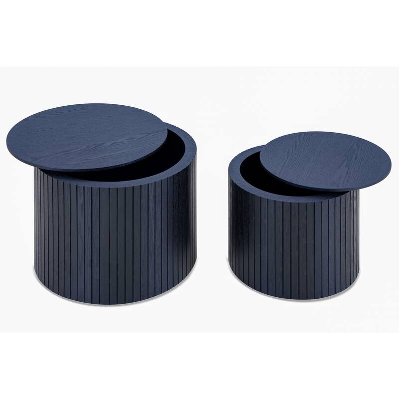 2 pieces Nested Coffee Table Set, No Need to Assemble
