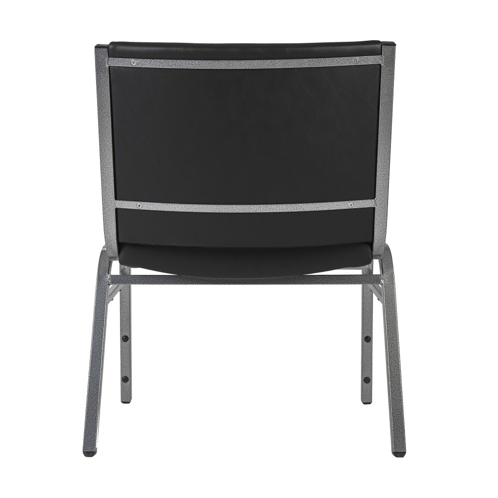 EMMA + OLIVER Big & Tall Stack Chair - 1000 Lb Capacity Black Fabric Ganging Chair
