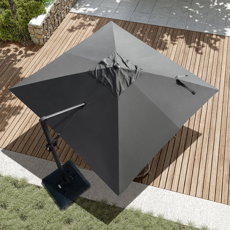 Outdoor Patio Umbrella 9 FT x 11 FT Cantilever-Offset Umbrella