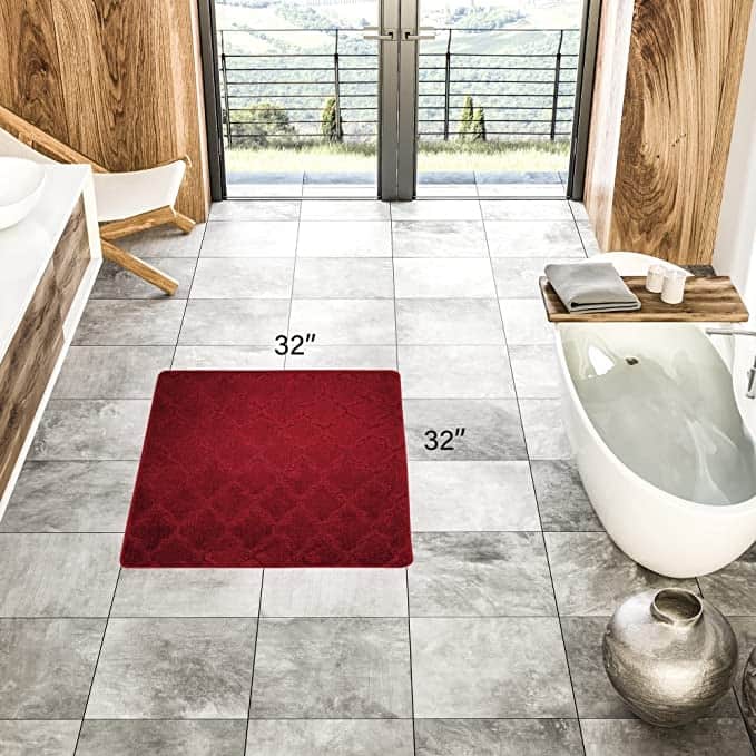 Machine Washable Kitchen & Bathroom Mat, Slip Resistant Backing