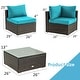 preview thumbnail 40 of 61, Costway 5PCS Patio Rattan Furniture Set Cushioned Sofa & Chair Coffee