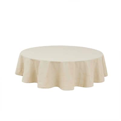 Izod Chadwick Ivory 70" Round Tablecloth
