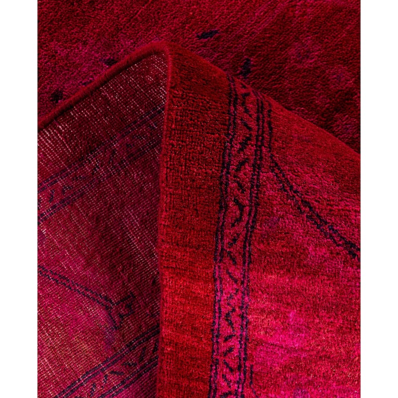 Overdyed One-of-a-Kind Hand-Knotted Area Rug - Pink - 8' 0" x 10' 5"