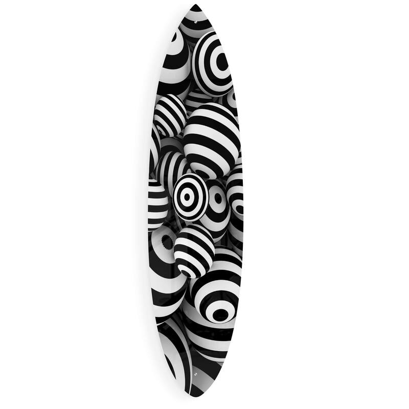 Black and White Balloons Acrylic Surfboard Wall Art Bed Bath & Beyond