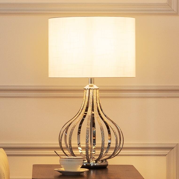 22.8" Modern Metal Table Lamp - Desk Light for Bedroom, Living Room