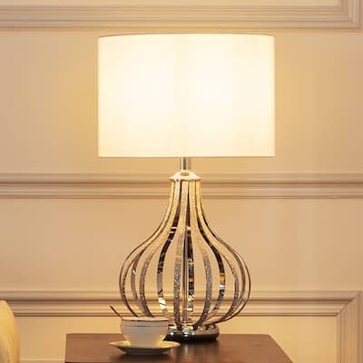 22.8" Modern Metal Table Lamp - Desk Light for Bedroom, Living Room