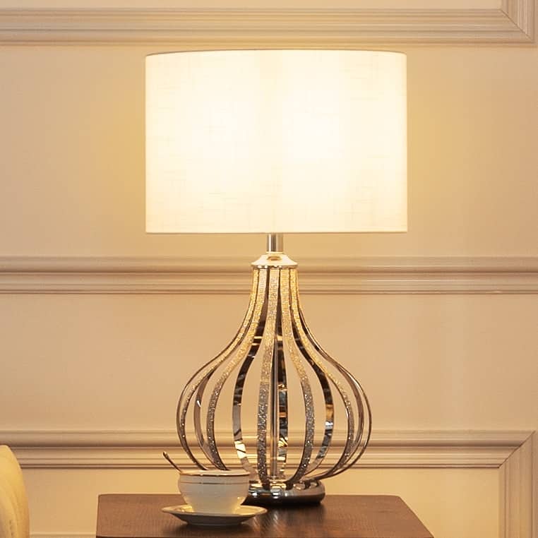 22.8" Modern Metal Table Lamp - Desk Light for Bedroom, Living Room