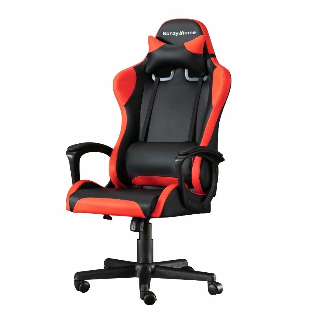Swivel Computer Gaming Chair with Lumbar Support and head Support