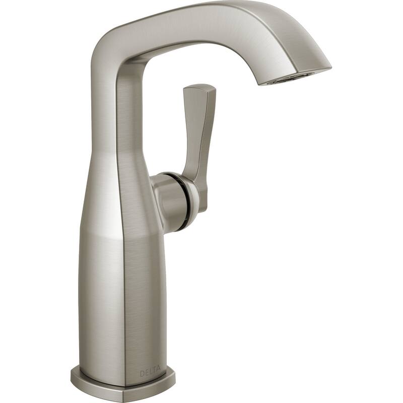 Delta 676-DST Stryke 1.2 GPM Single Hole Bathroom Faucet with Lever - Lumicoat Stainless - Lumicoat Stainless