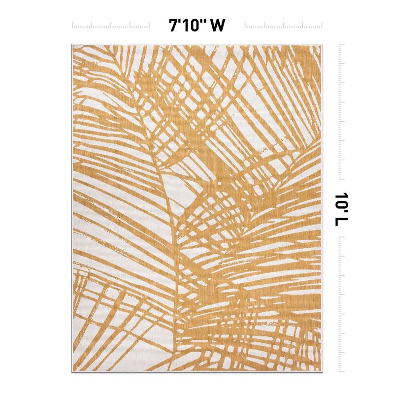 World Rug Gallery Nature Inspired Tropical Indoor/Outdoor Area Rug