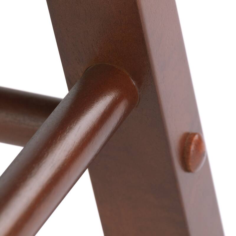 Element 2-Pc Square Legs Dining Stool Set, Walnut Finish - N/A