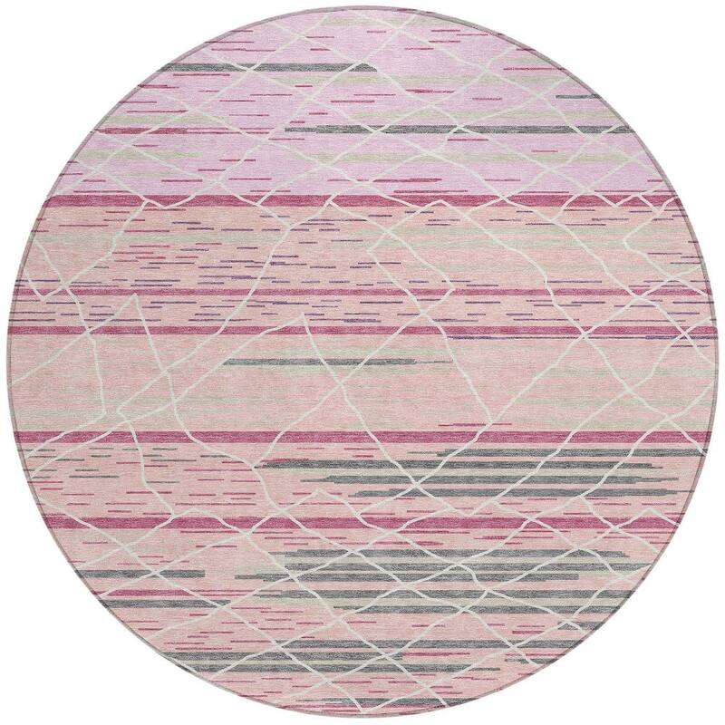 HomeRoots Striped Modern Rectangle Outdoor Rug