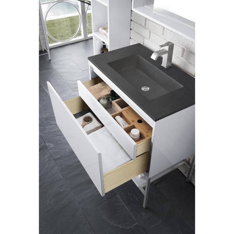 James Martin Vanities 805-V31.5-CH Mantova 32" Wall Mounted Single