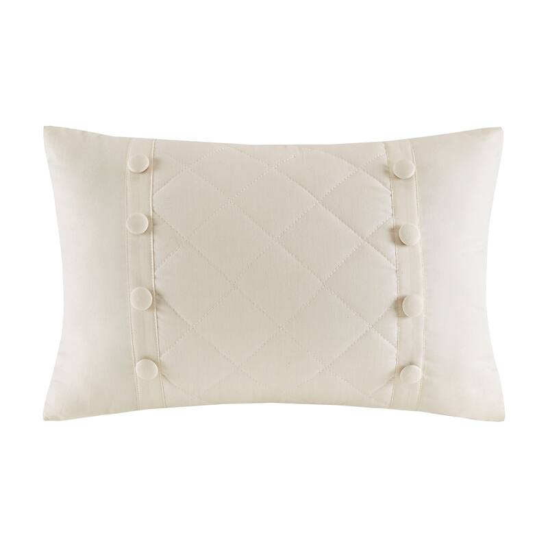Madison Park Levine Cotton 4-Piece Bedspread Quilt Set with Shams and Throw Pillows