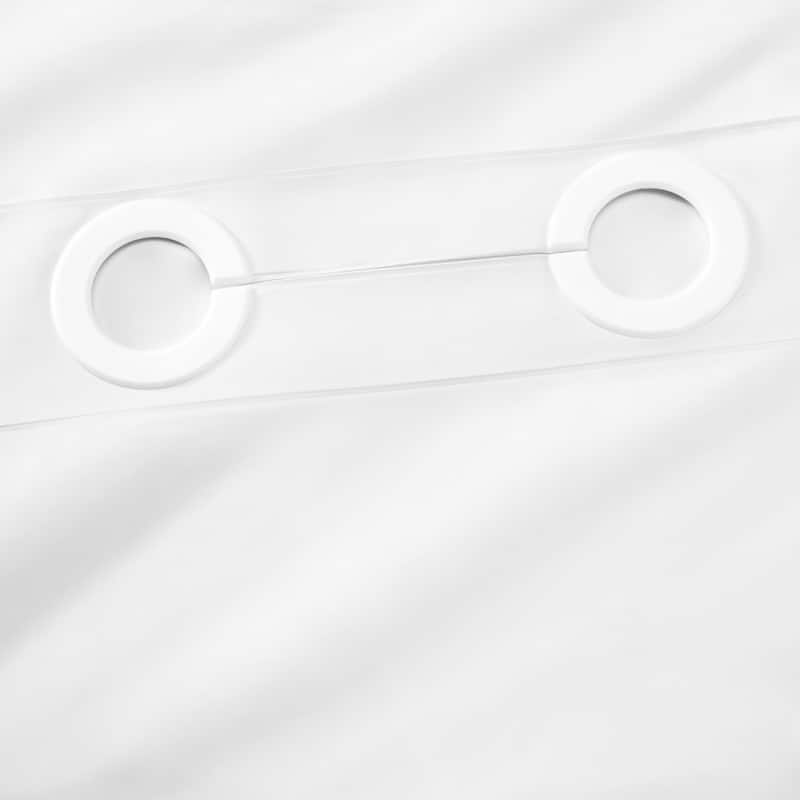 Whitmor No Hook Split Ring Shower Curtain, 71" x 74"