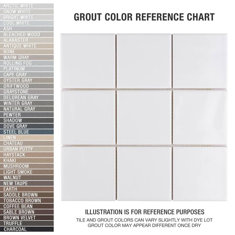 Merola Tile Twist Square White Ice 11-3/4" x 11-3/4" Ceramic Mosaic Wall Tile