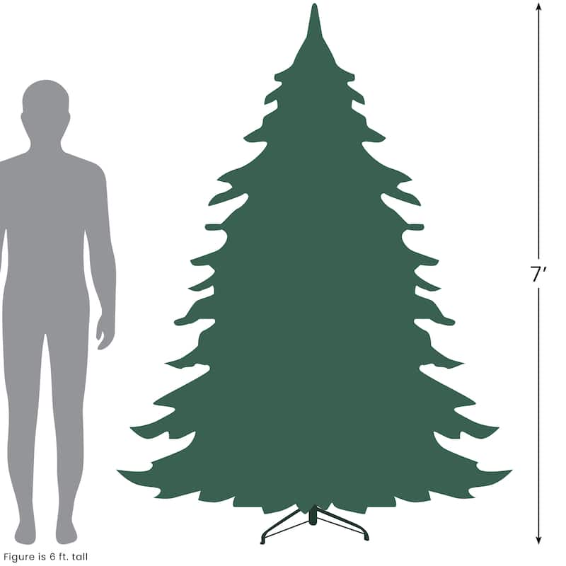 7' Metallic Platinum Artificial Tinsel Christmas Tree - Unlit - 7 Foot