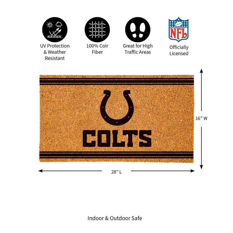 28 in. x 16 in. Indianapolis Colts, Coir Mat
