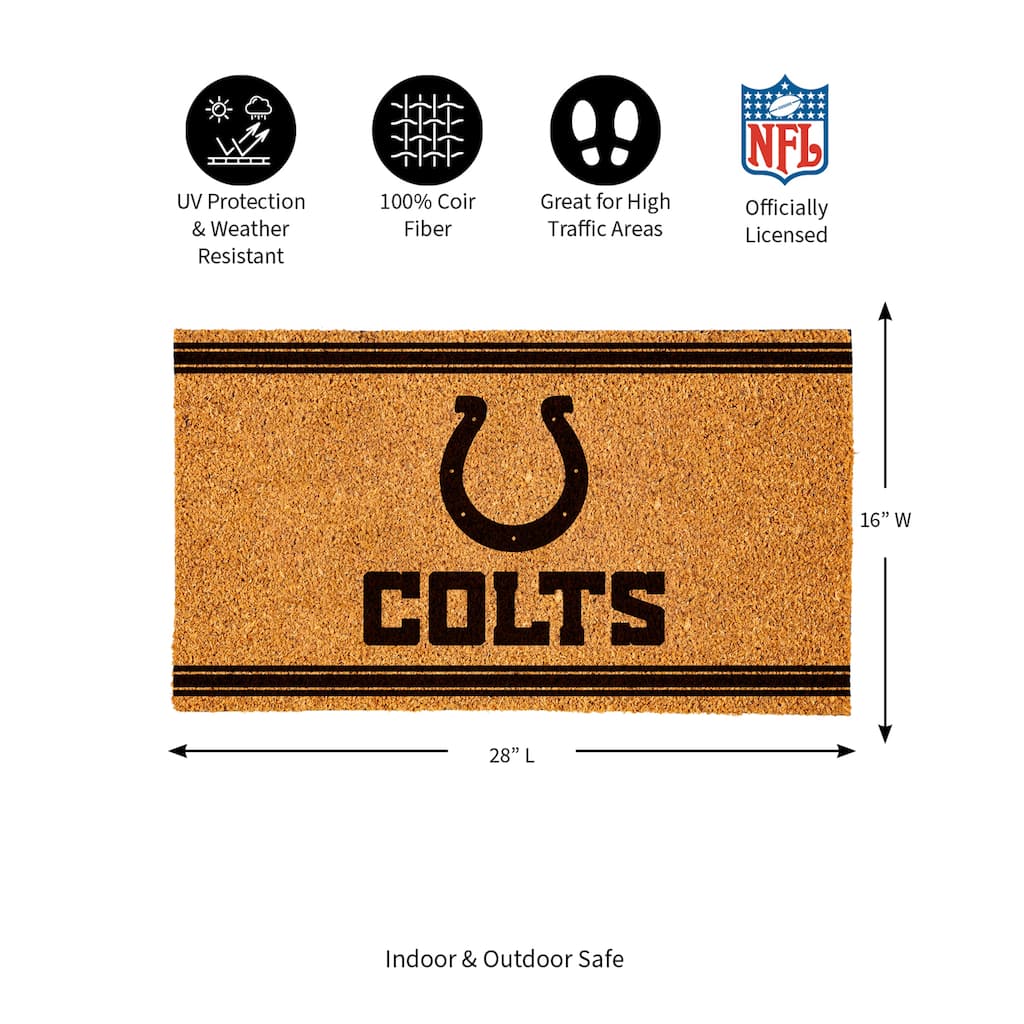 28 in. x 16 in. Indianapolis Colts, Coir Mat