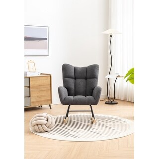 Rocking Chair, Soft Teddy Velvet Fabric Rocking Chair for Nursery - Bed ...