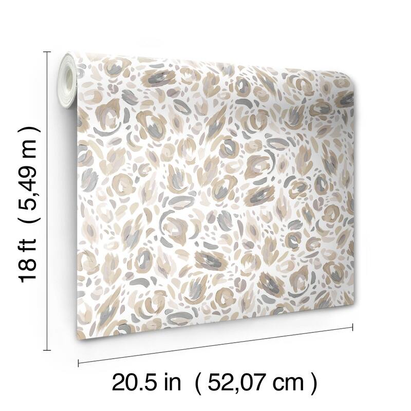 Brushstroke Leopard Peel and Stick Wallpaper Bed Bath & Beyond 38263427