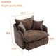 preview thumbnail 22 of 47, 46" Chenille Upholstered Sofa Swivel Chair