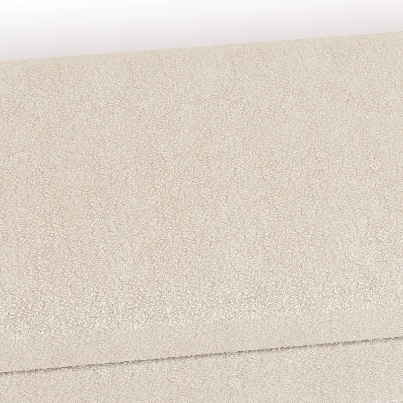 Beige 16.75" Upholstered Stool with Storage