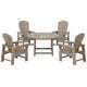 preview thumbnail 182 of 193, Laguna Kids Adirondack 5-Piece Round Table Dining Set Weathered Wood