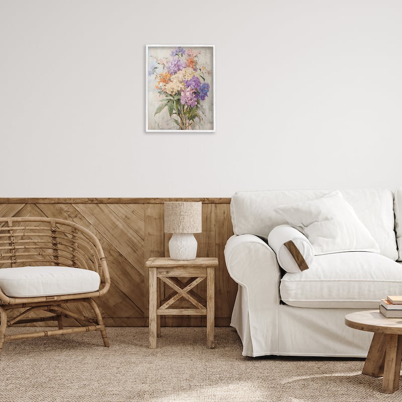 Stupell Abstract Hydrangea Clusters Framed Giclee Art Design By Franklyn Gregory