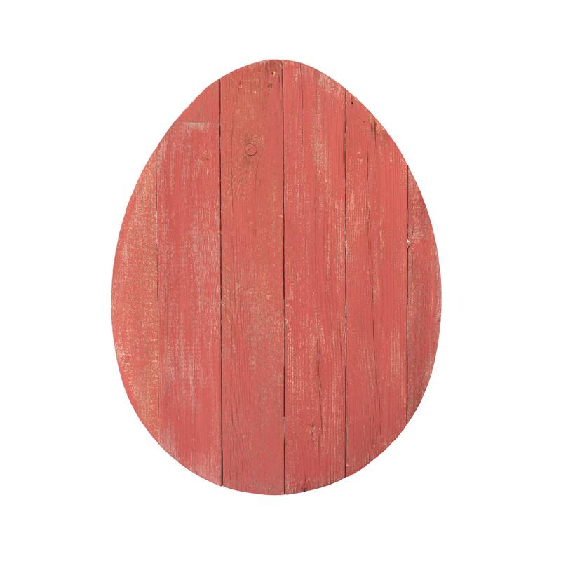 18" Rustic Farmhouse Wooden Large Egg - 18" H x 13.75" W