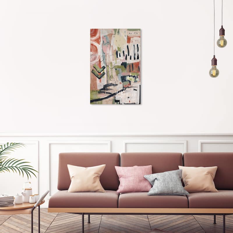 Wynwood Studio Canvas Abstract Piano with my Flowers Green Modern & Contemporary Wall Art Canvas Print - 20 x 30