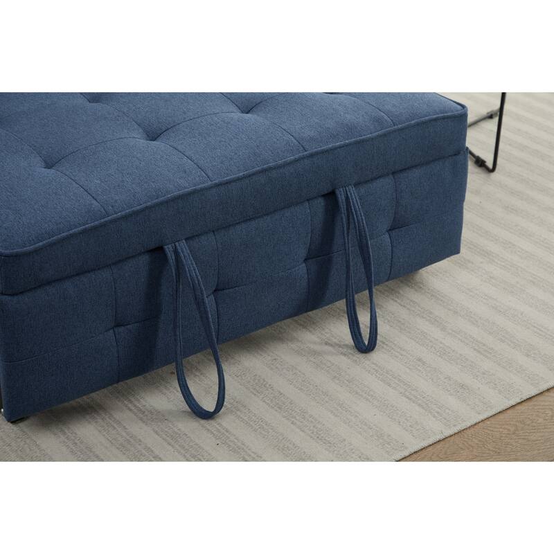 Pull-Out Sofa Bed Daybed, Lounge Chaise Loveseat with Adjustable Backrest, Convertible Sleeper Sofa with USB Charging