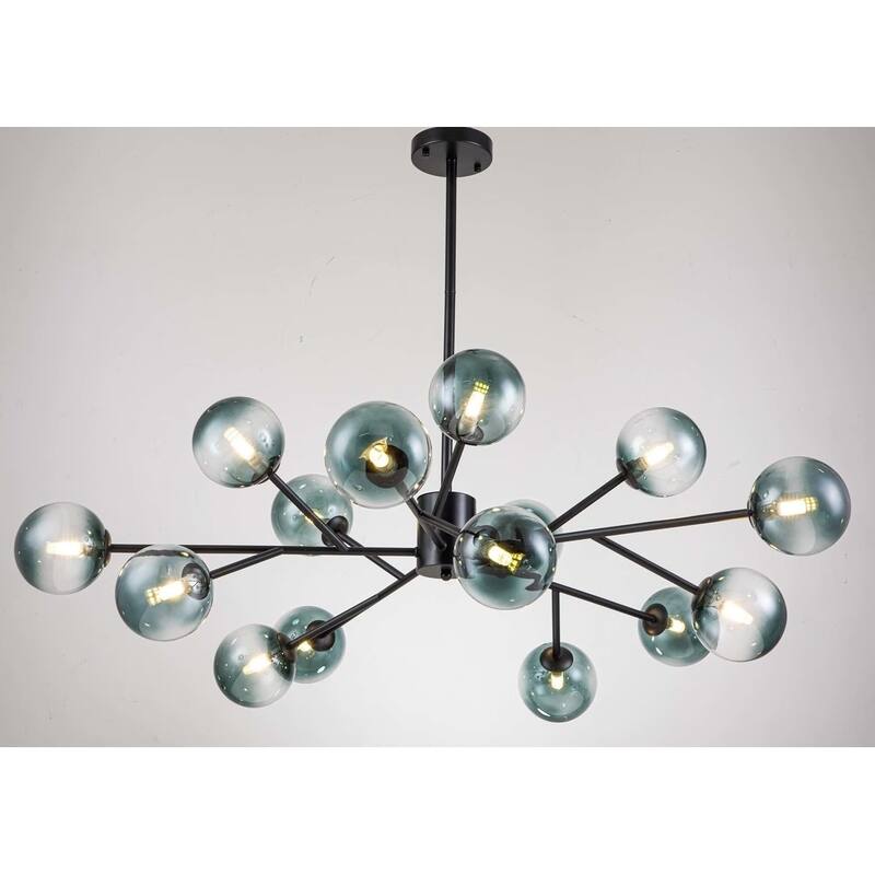 Modern Large Bubble Sputnik Chandelier in Black or Gold for Dining Room