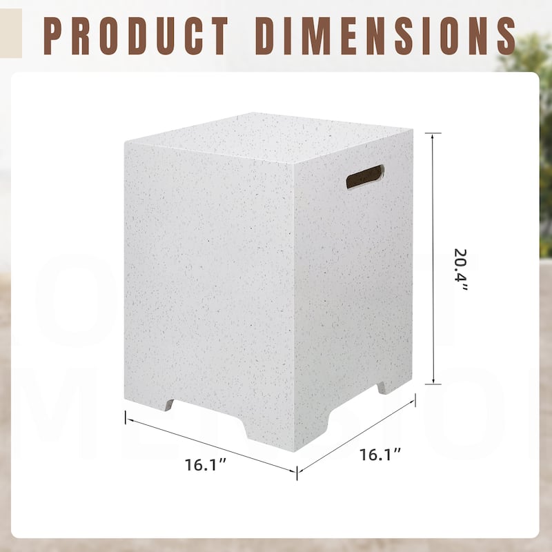 UPHA Outdoor/Indoor Square Magnesium Oxide Modern Tank Cover